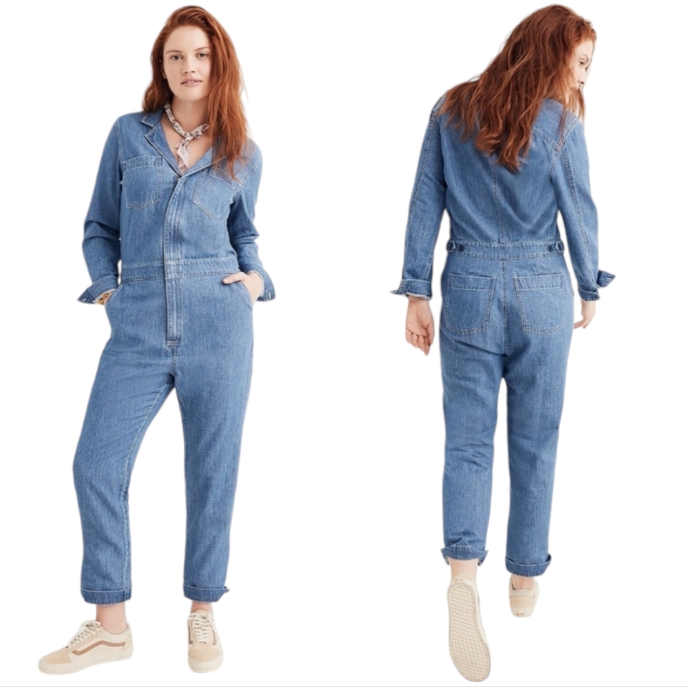 Madewell Light Blue Denim Jumpsuit